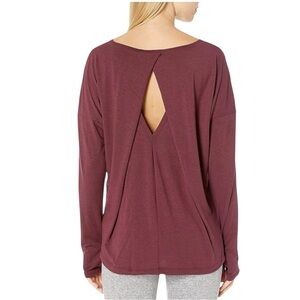 Onzie Yoga Diamond Back Long Sleeve Athletic Top - Aubergine